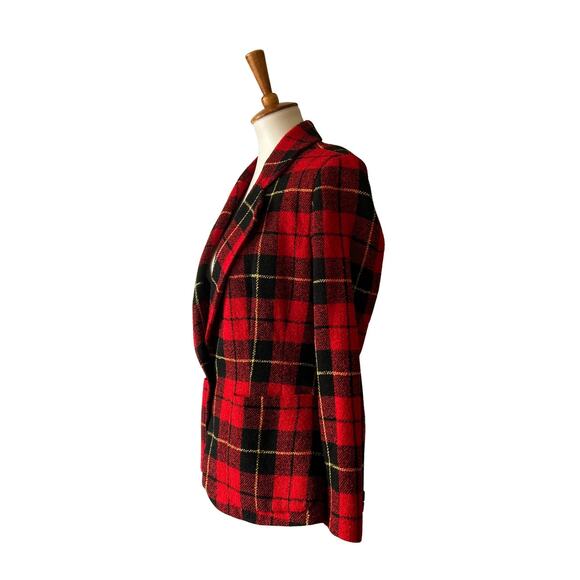 Vintage DKNY Wool Plaid Blazer – Late 80s / Early 90s Tartan Check, NWT, Size 6 - Picture 4 of 8